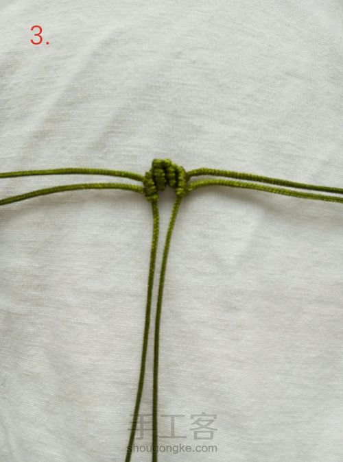 红豆橄榄枝~原创作品 第3步