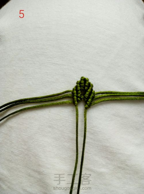 红豆橄榄枝~原创作品 第5步