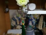 花未-绿色绢花发夹