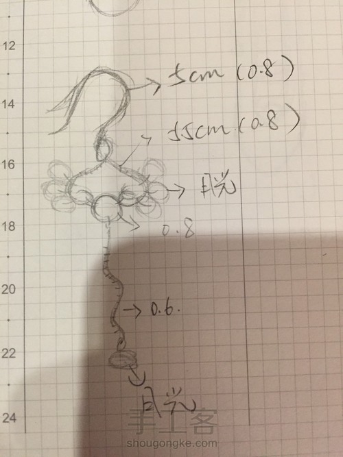 超级简单的月光耳饰 第1步