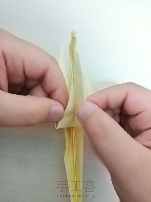 千纸鹤。 第14步