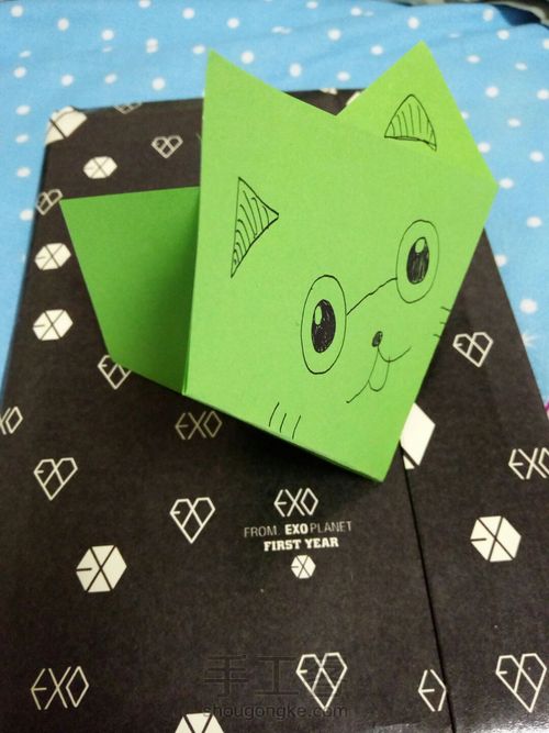 萌萌哒的多用小猫折纸 第9步