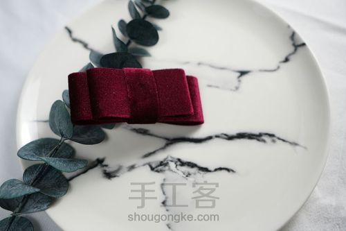 简约丝绒半发夹 第17步