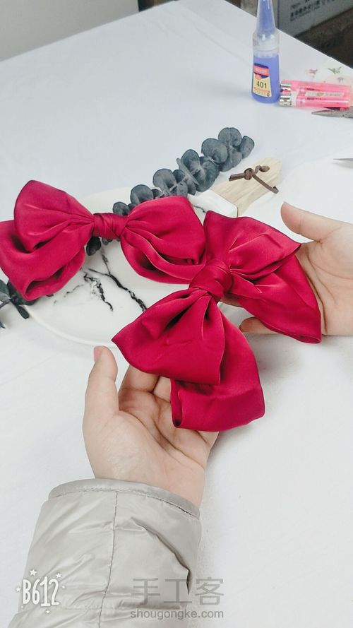 缎面大蝴蝶结 第15步