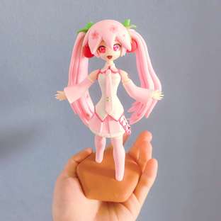 樱未来 初音未来美版樱未来 仅头部头发和底座简单制作过程