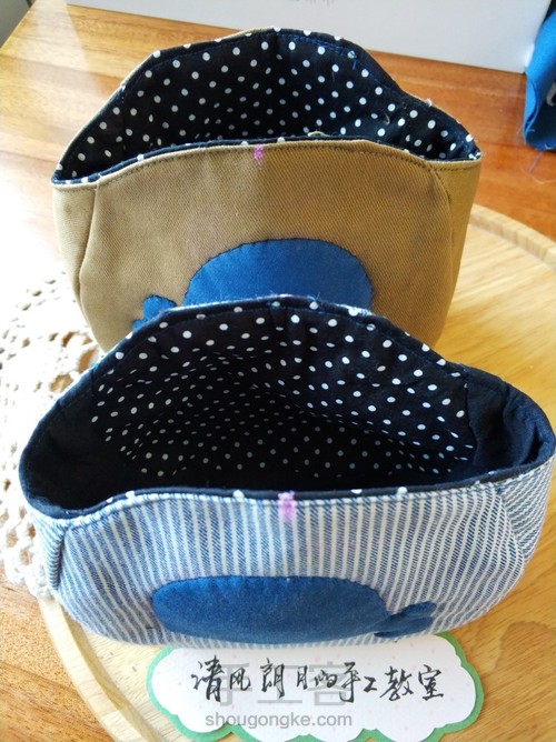 拼布小蓝鲸三片式12CM珍珠口金包包 第13步