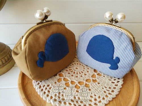 拼布小蓝鲸三片式12CM珍珠口金包包 第20步