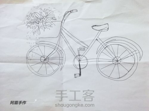 刺绣      自行车🚲 第4步