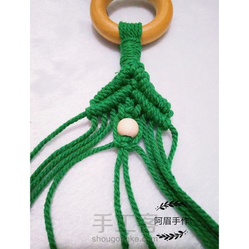 Macrame  圣诞树系列二绿色森林 第7步