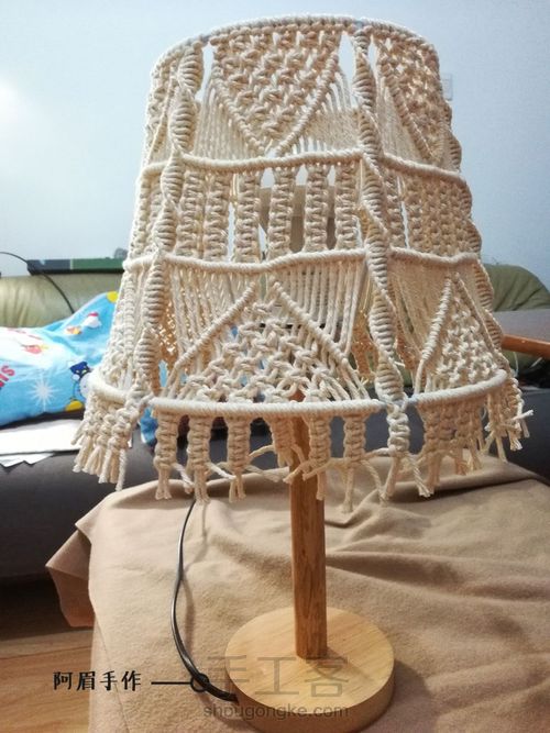 Macrame 灯罩 摇篮曲 第11步