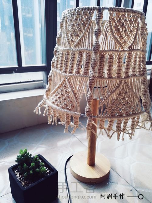 Macrame 灯罩 摇篮曲 第13步