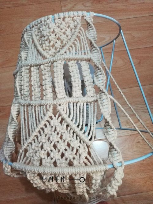 Macrame 灯罩 摇篮曲 第8步