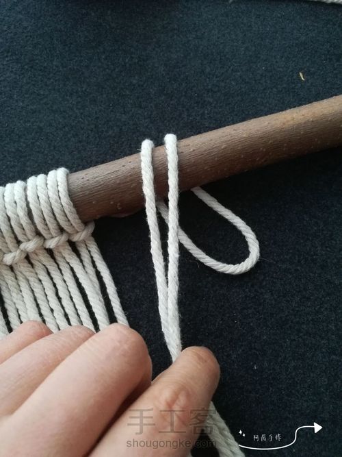 Macrame 植物挂篮 比约的家 第1步