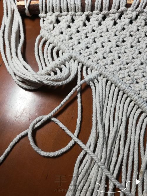 Macrame  植物挂篮   比约的家 第7步