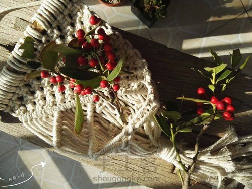 Macrame 植物挂篮 比约的家 第10步