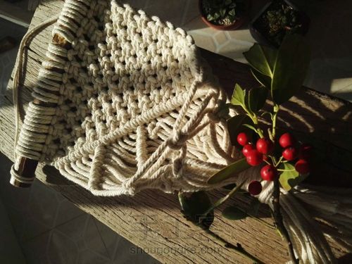 Macrame  植物挂篮   比约的家 第11步