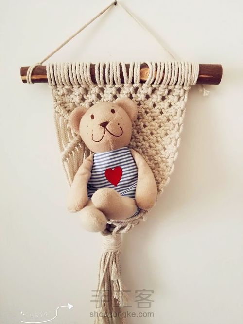 Macrame  植物挂篮   比约的家 第12步