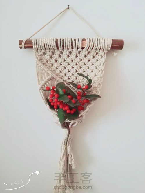 Macrame  植物挂篮   比约的家 第9步