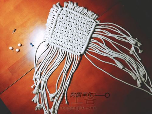 Macrame杯垫系列 拥抱自然 第14步