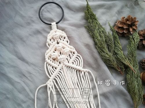 Macrame   圣诞树系列十二甜蜜蜜 第11步