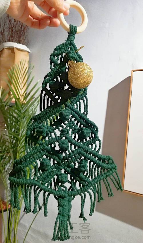 Macrame 圣诞树系列十二甜蜜蜜 第23步