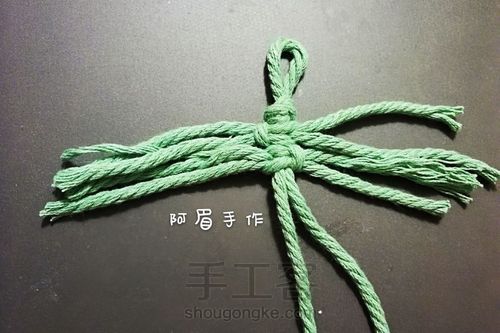 Macrame   叶子羽毛的制作方法一 第6步