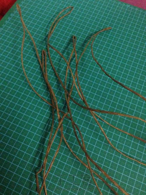 纸滕花篓 第1步