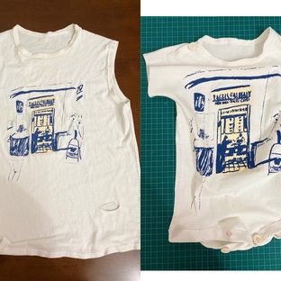 原创 T恤改婴儿连体服 旧物改造