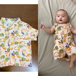 原创，衬衫改婴儿服，简易版