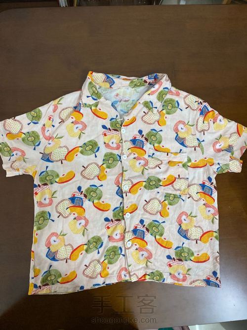原创，衬衫改婴儿服，简易版 第1步