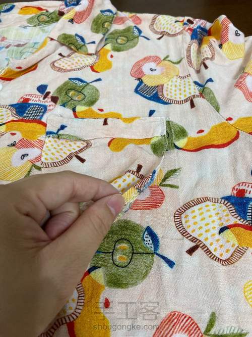 原创，衬衫改婴儿服，简易版 第2步