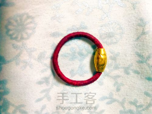 无痕金刚结转运珠戒指 第1步