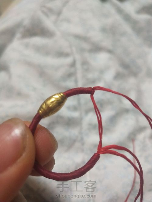 无痕金刚结转运珠戒指 第11步
