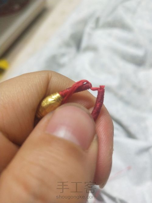 无痕金刚结转运珠戒指 第12步