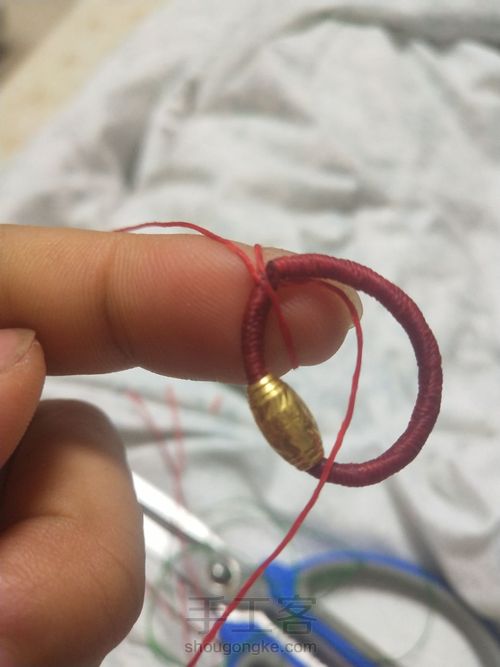 无痕金刚结转运珠戒指 第14步