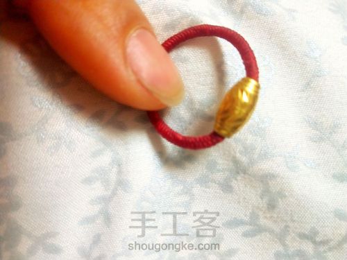 无痕金刚结转运珠戒指 第17步