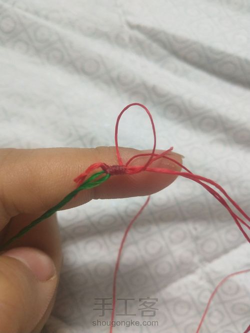 无痕金刚结转运珠戒指 第7步