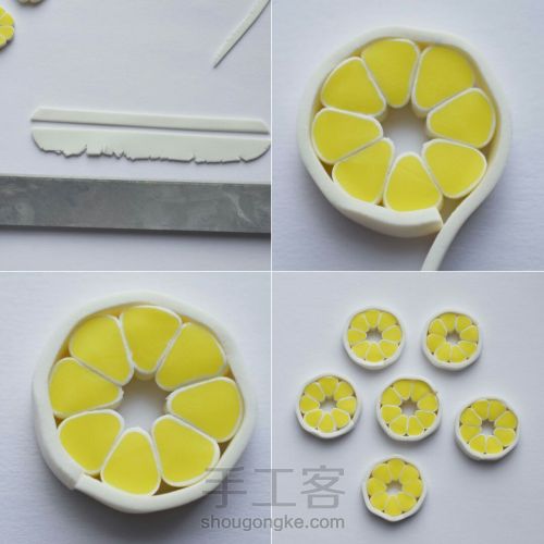 零基礎學做檸檬片黏土手鏈 第6步