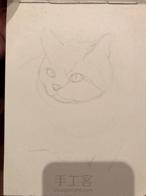 雪中的喵 第1步