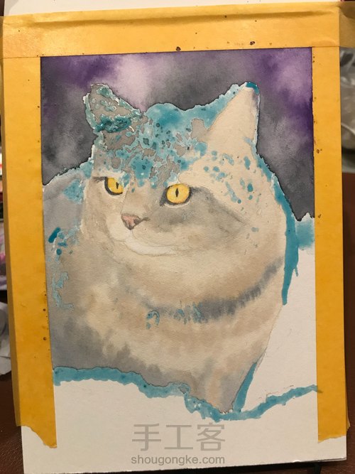 雪中的喵 第5步