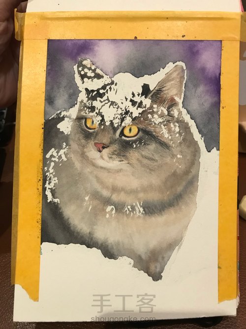 雪中的喵 第9步