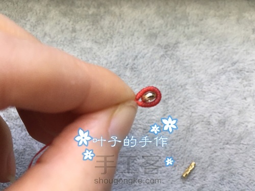 极细金刚结泰蜡进口14k包金本命年手绳教程 第9步