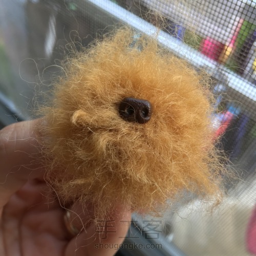 泰迪植毛 羊毛毡可爱小挂件 第3步
