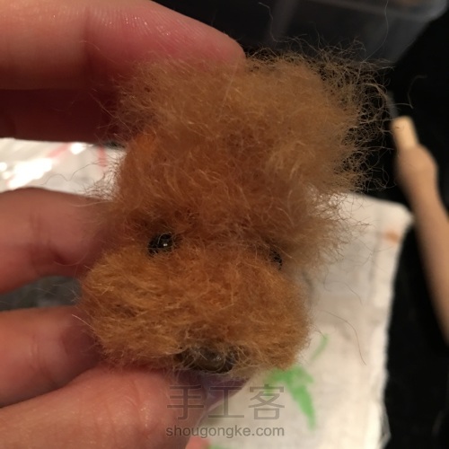 泰迪植毛 羊毛毡可爱小挂件 第7步