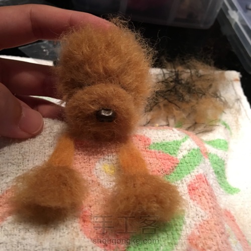 泰迪植毛 羊毛毡可爱小挂件 第8步