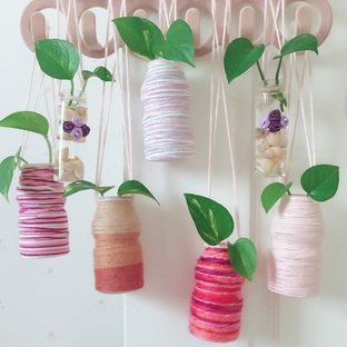 小瓶子变身绿植挂饰