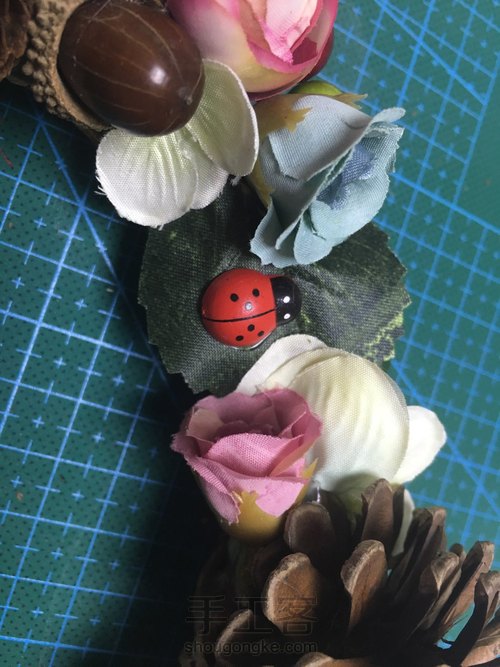 松塔花环之山茶花版 第27步