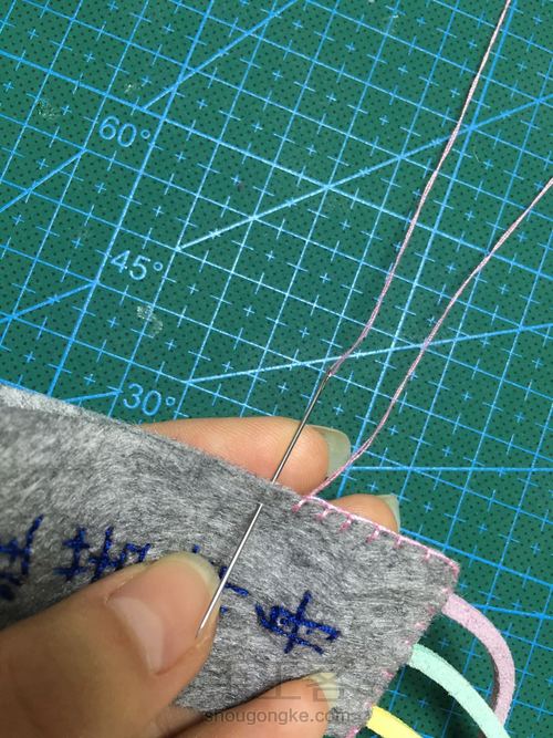 手工书签之不织布边角料 第23步