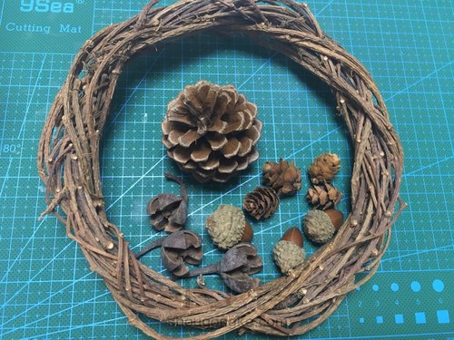 松塔花环之圣诞款 第3步