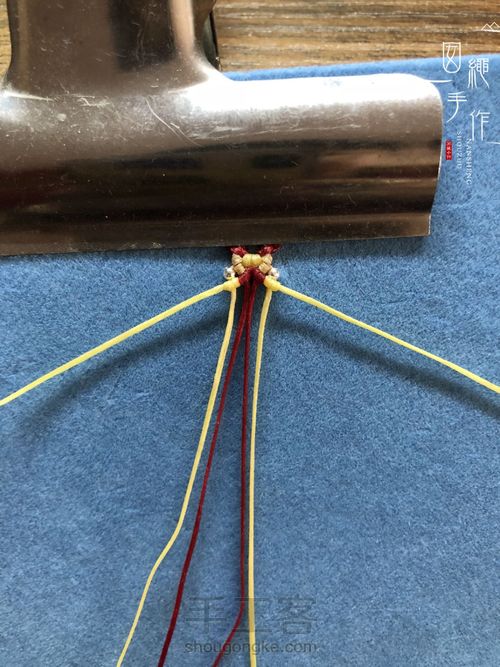 扣眼与6线包珠详细分解图 第29步